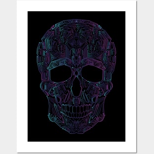 Beautifull circuit skull design Posters and Art